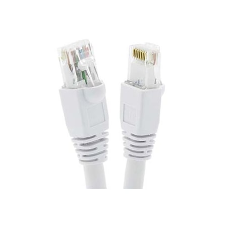 CAT6A UTP Ethernet Network Booted Cable- 20ft- White